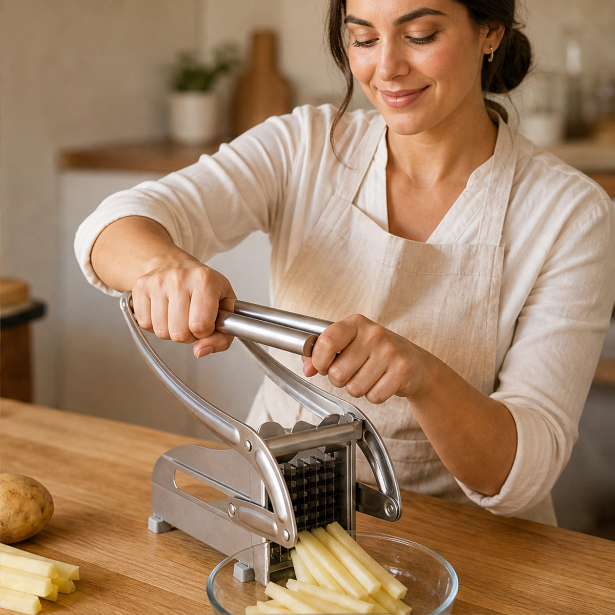 Stainless Steel Potato And Cucumber Slicer For Perfect Fries And Veggie Sticks - Image 7
