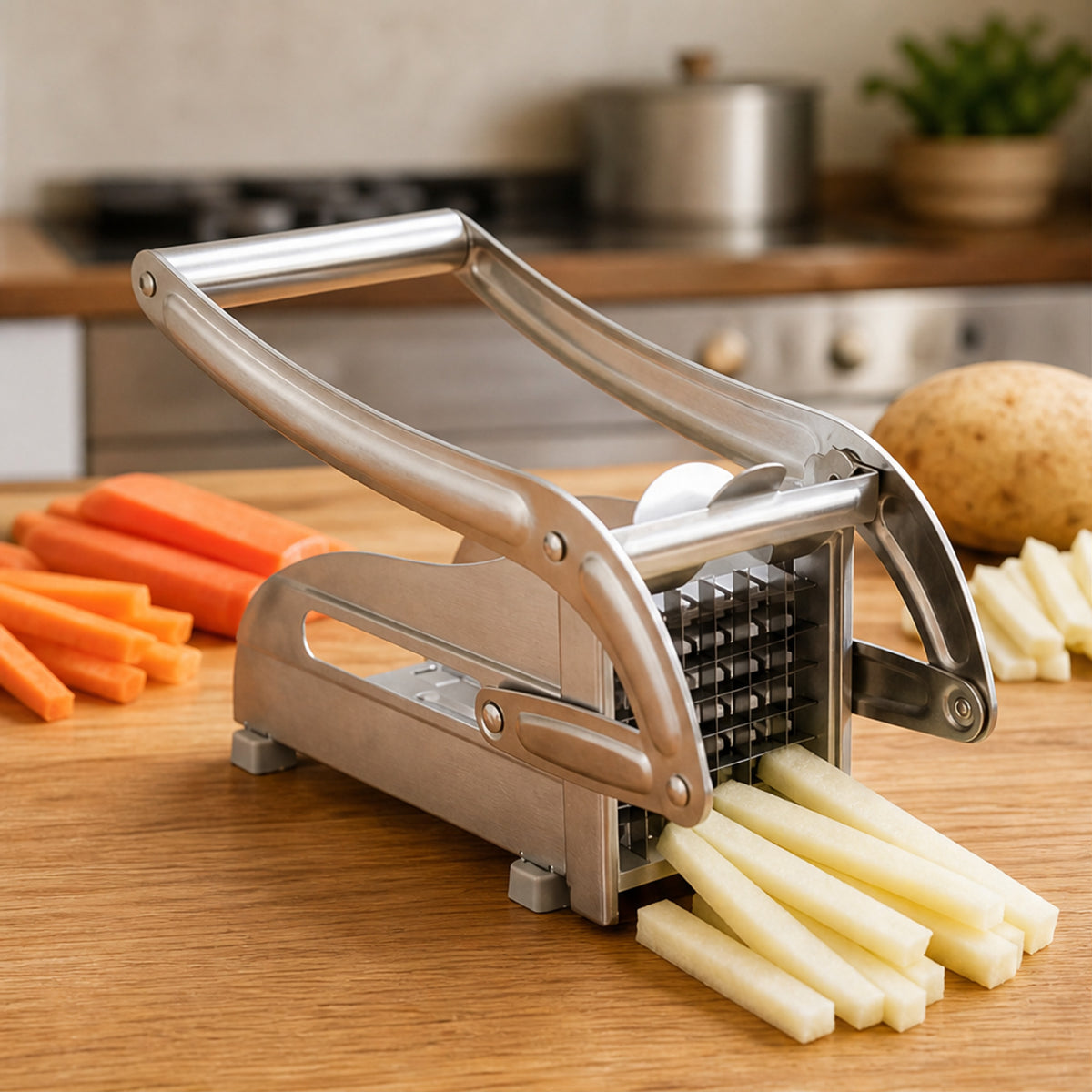 Stainless Steel Potato And Cucumber Slicer For Perfect Fries And Veggie Sticks - Image 5