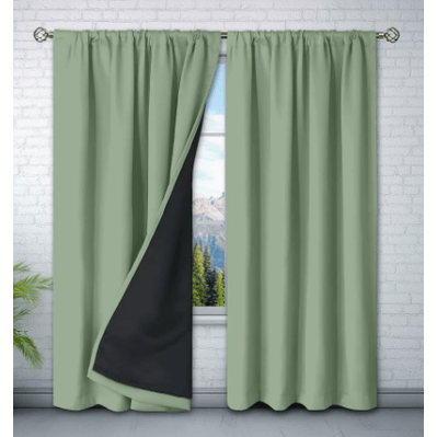 Thermal Insulating Curtain With Rod Pocket And Waterproof Lining - Image 4