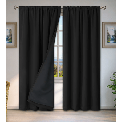 Thermal Insulating Curtain With Rod Pocket And Waterproof Lining - Image 5