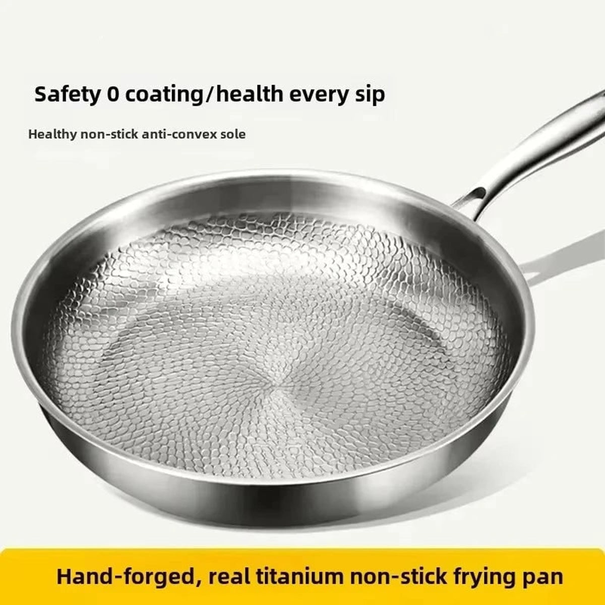 Titanium Frying Pan Hammered Non-Stick Skillet For Induction Cooktops And Everyday Cooking - Image 4