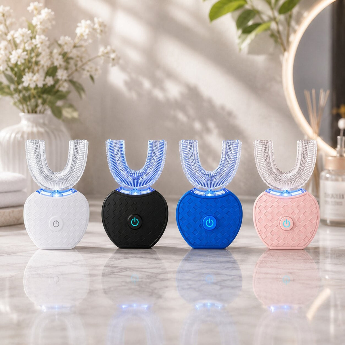 Ultravalon U Shaped Electric Toothbrush With Ultrasonic 360-Degree Cleaning Rechargeable For Adults - Image 1