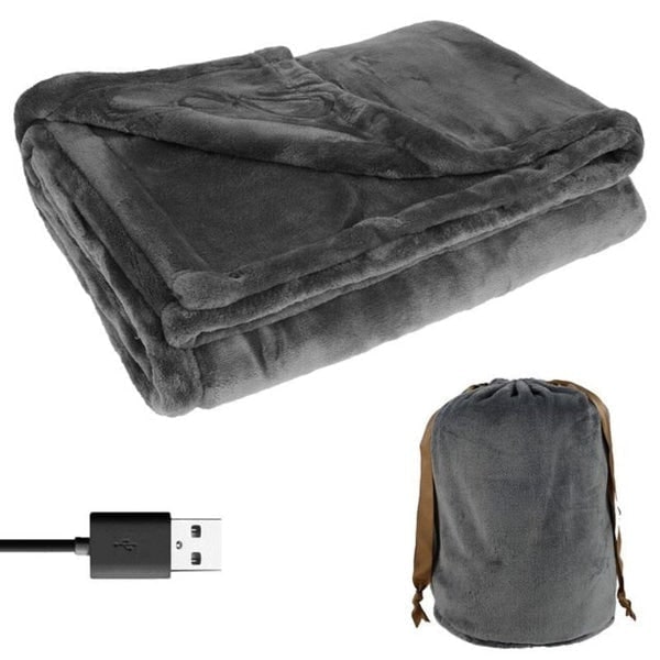 USB Heated Blanket Throw With Soft Fleece Fabric And Portable Cordless Design - Image 2