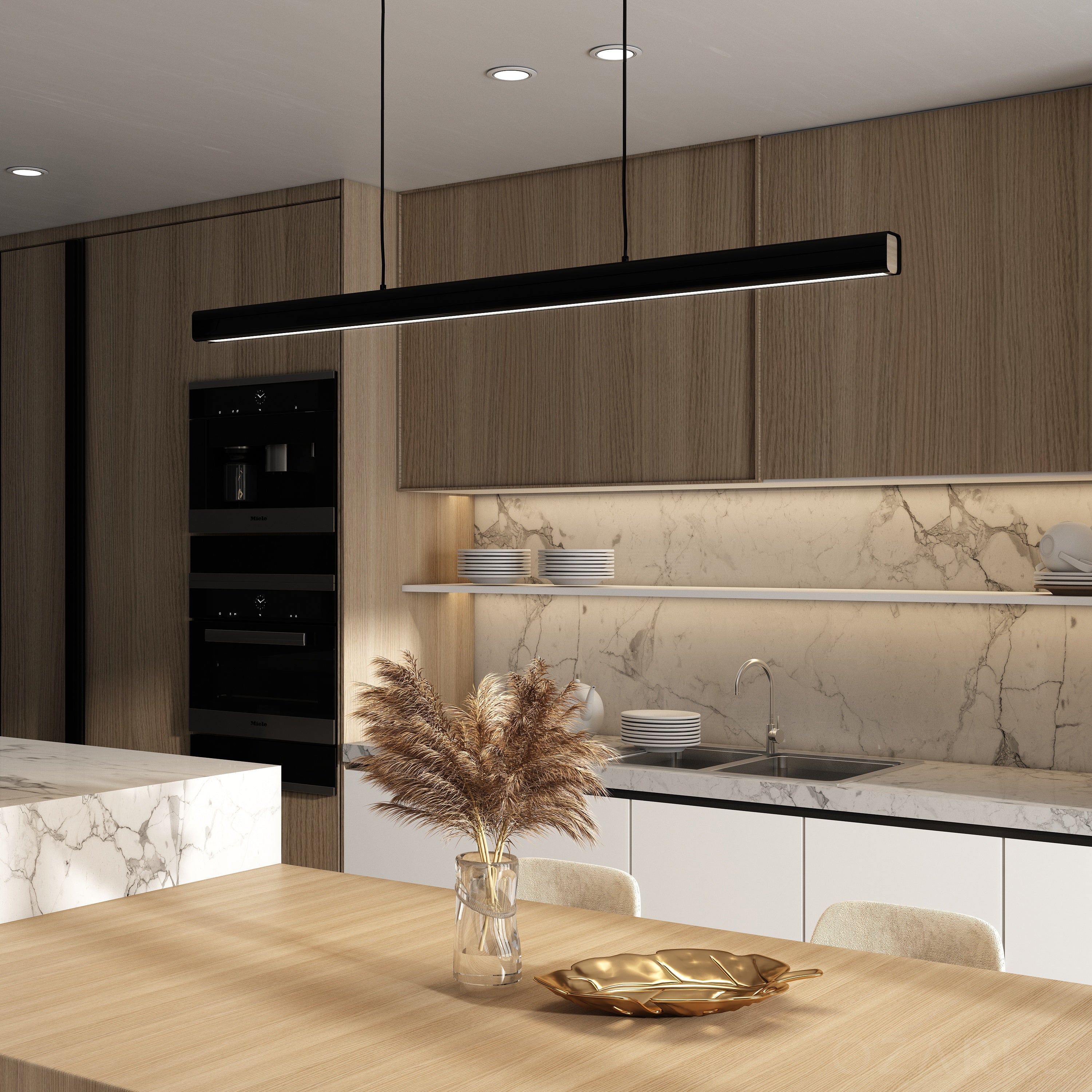 Linear LED Pendant Light with Adjustable Glow