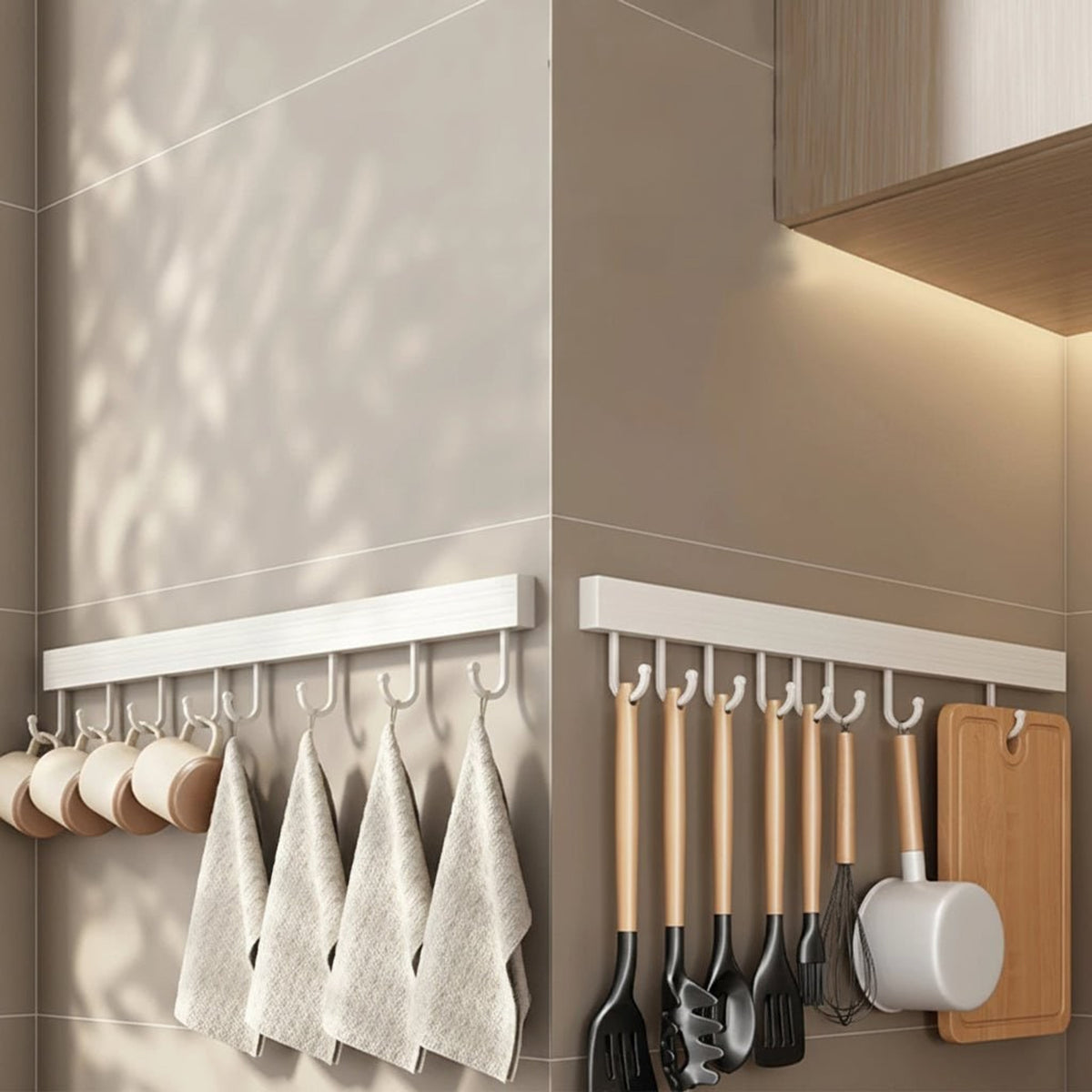 Wall Hook Organizer For Cutting Boards And Kitchen Utensils Space-Saving Wall Mount Storage - Image 1