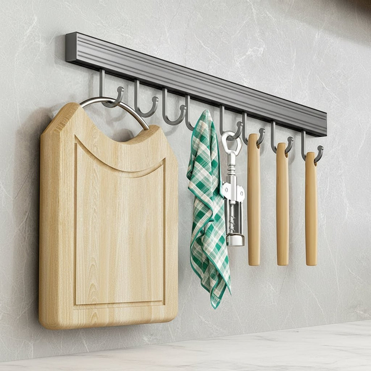 Wall Hook Organizer For Cutting Boards And Kitchen Utensils Space-Saving Wall Mount Storage - Image 6