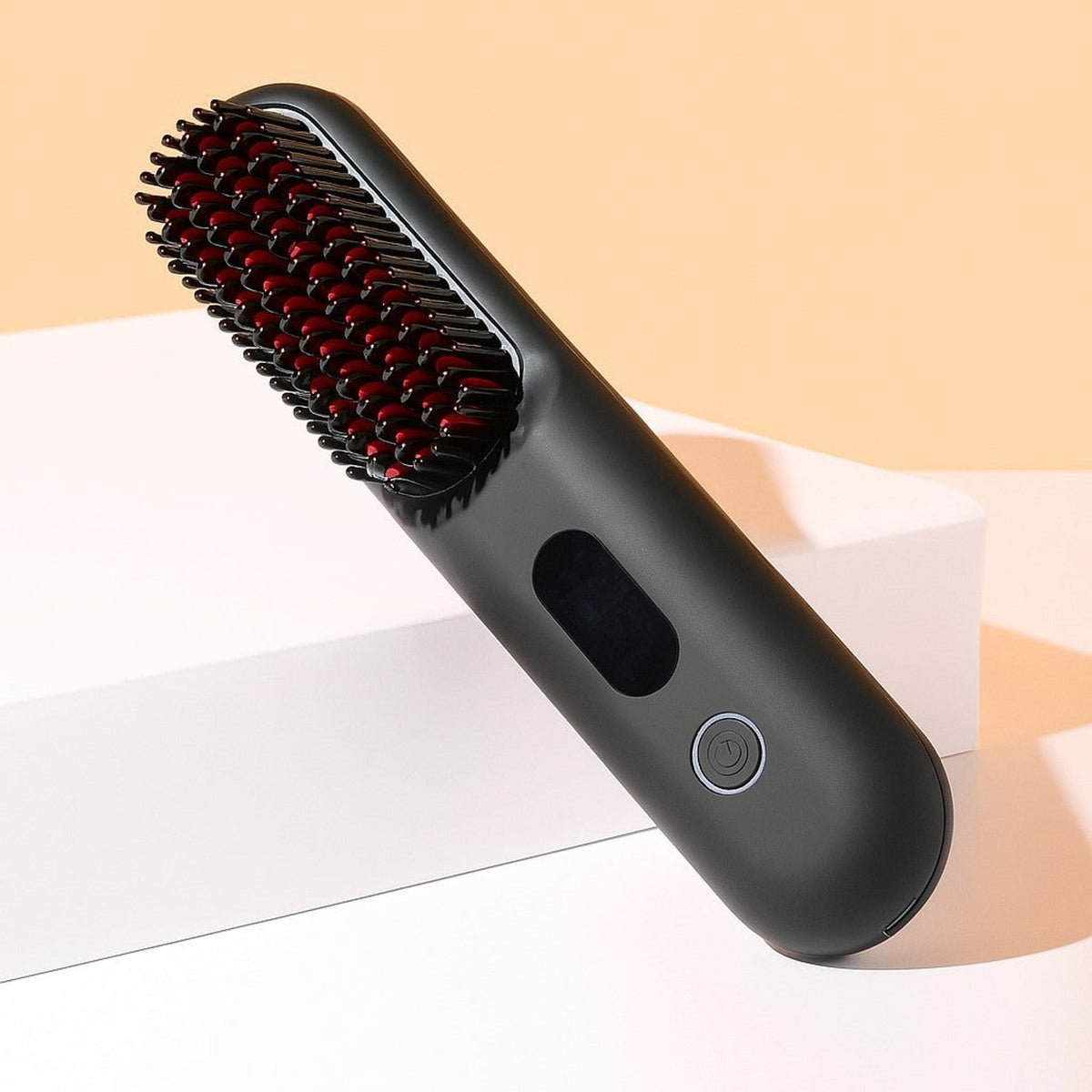 Wireless Hair Straightening Brush With 4 Ceramic Rows And 3 Heat Settings - Image 1