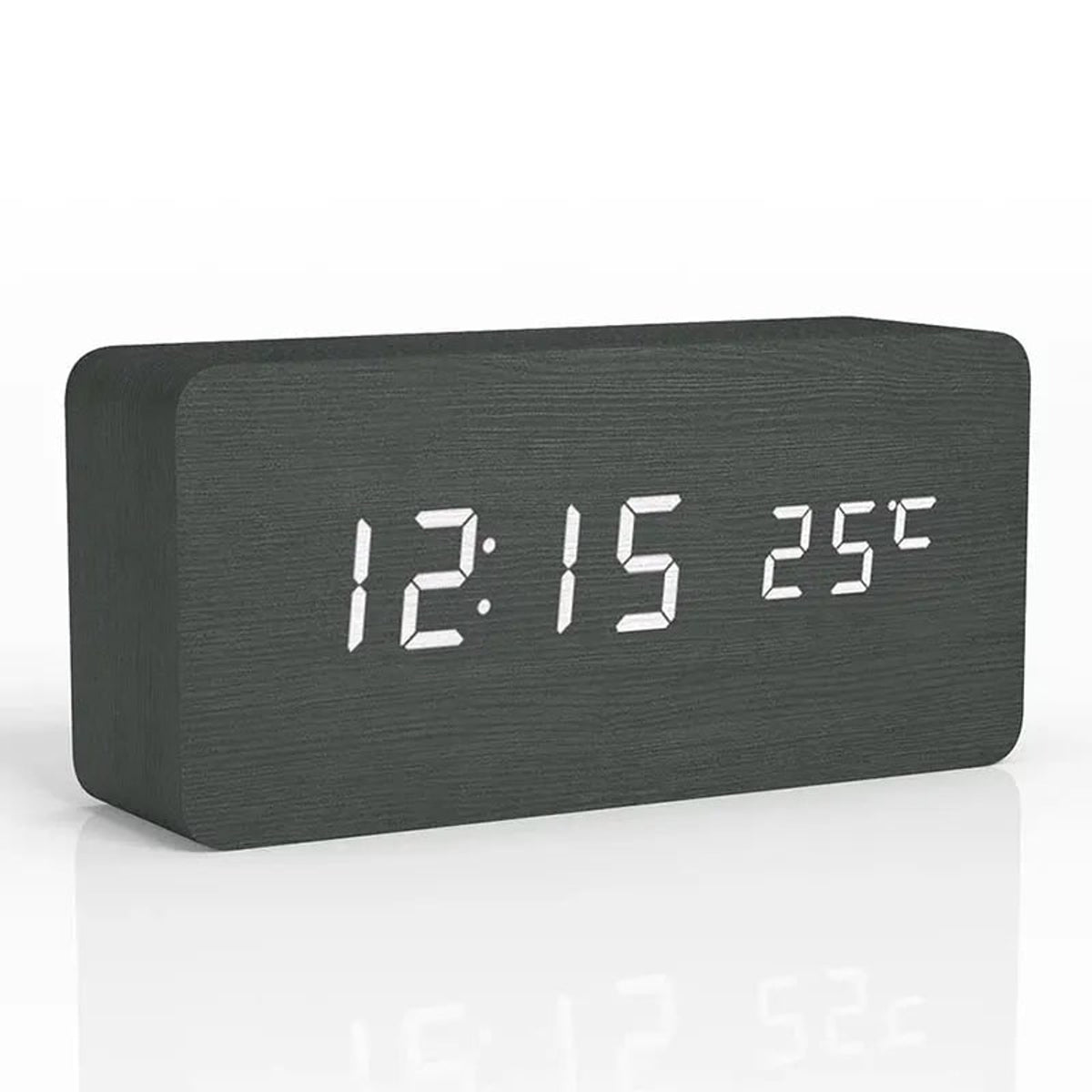 Wooden Digital Alarm Clock With Adjustable Brightness - Image 5