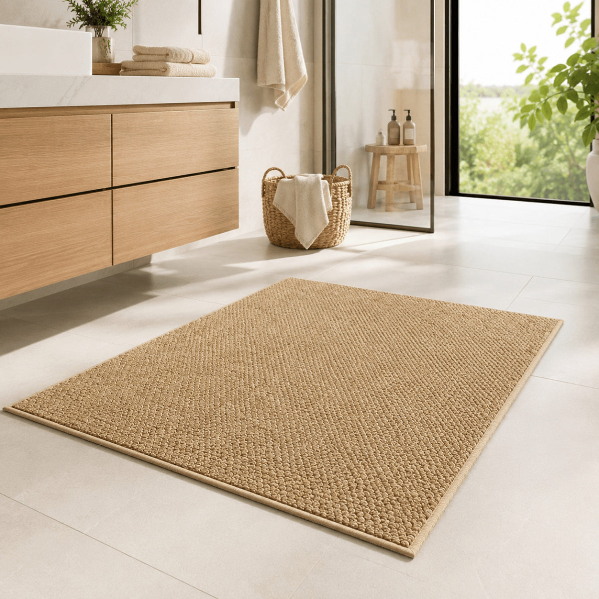 Woven Non-Slip Door Mat With Absorbent Fabric - Image 1