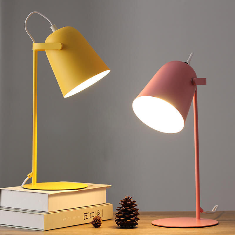 Nordic Metal Cone Table Lamp with Tilt Shade
