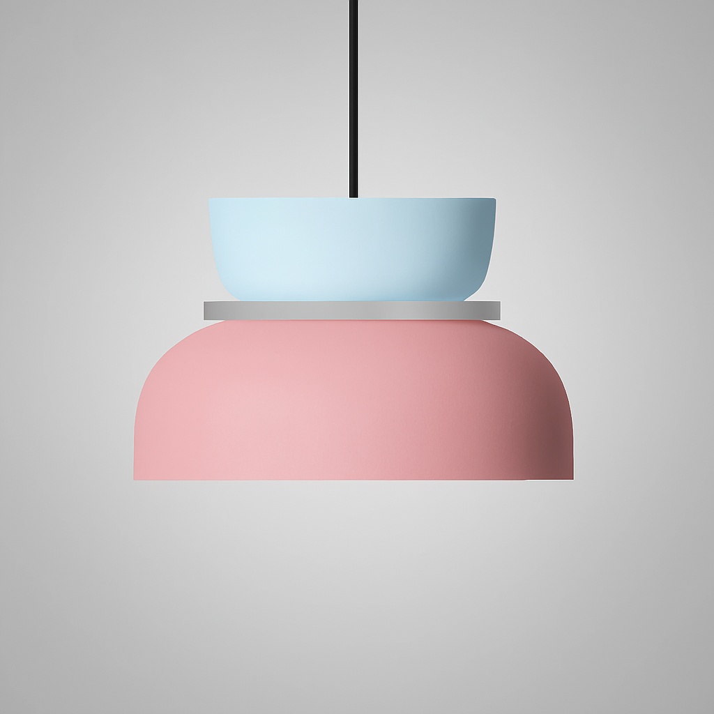 Nordic Zinc Dome Pendant Light with Dual Tone