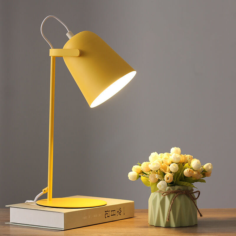 Nordic Metal Cone Table Lamp with Tilt Shade