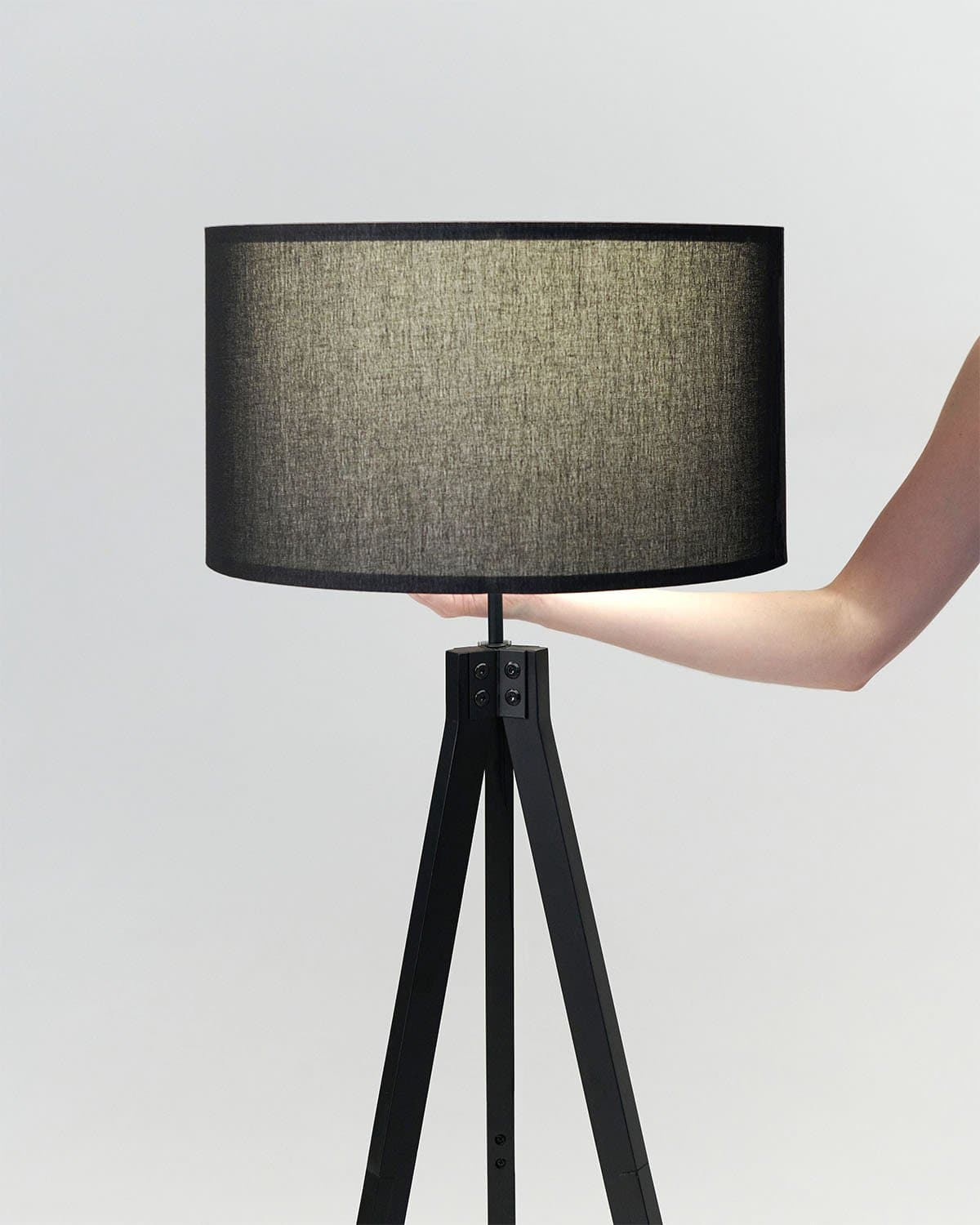 Modern Tripod Floor Lamp with Fabric Shade