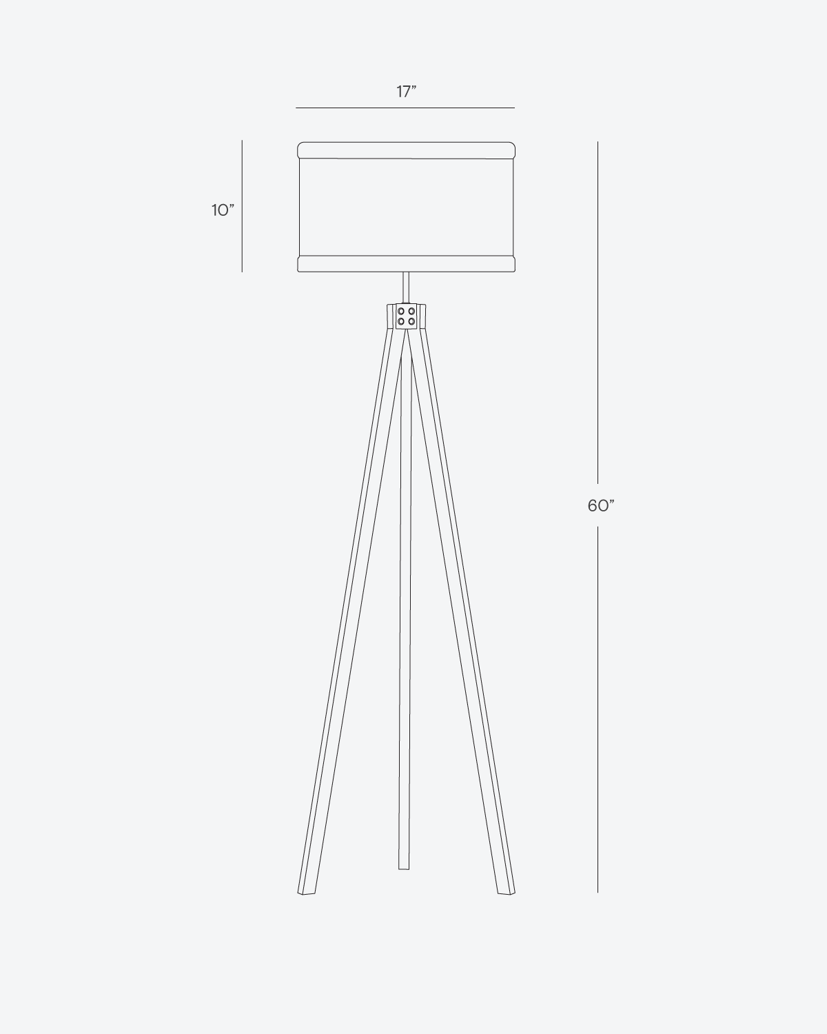 Modern Tripod Floor Lamp with Fabric Shade
