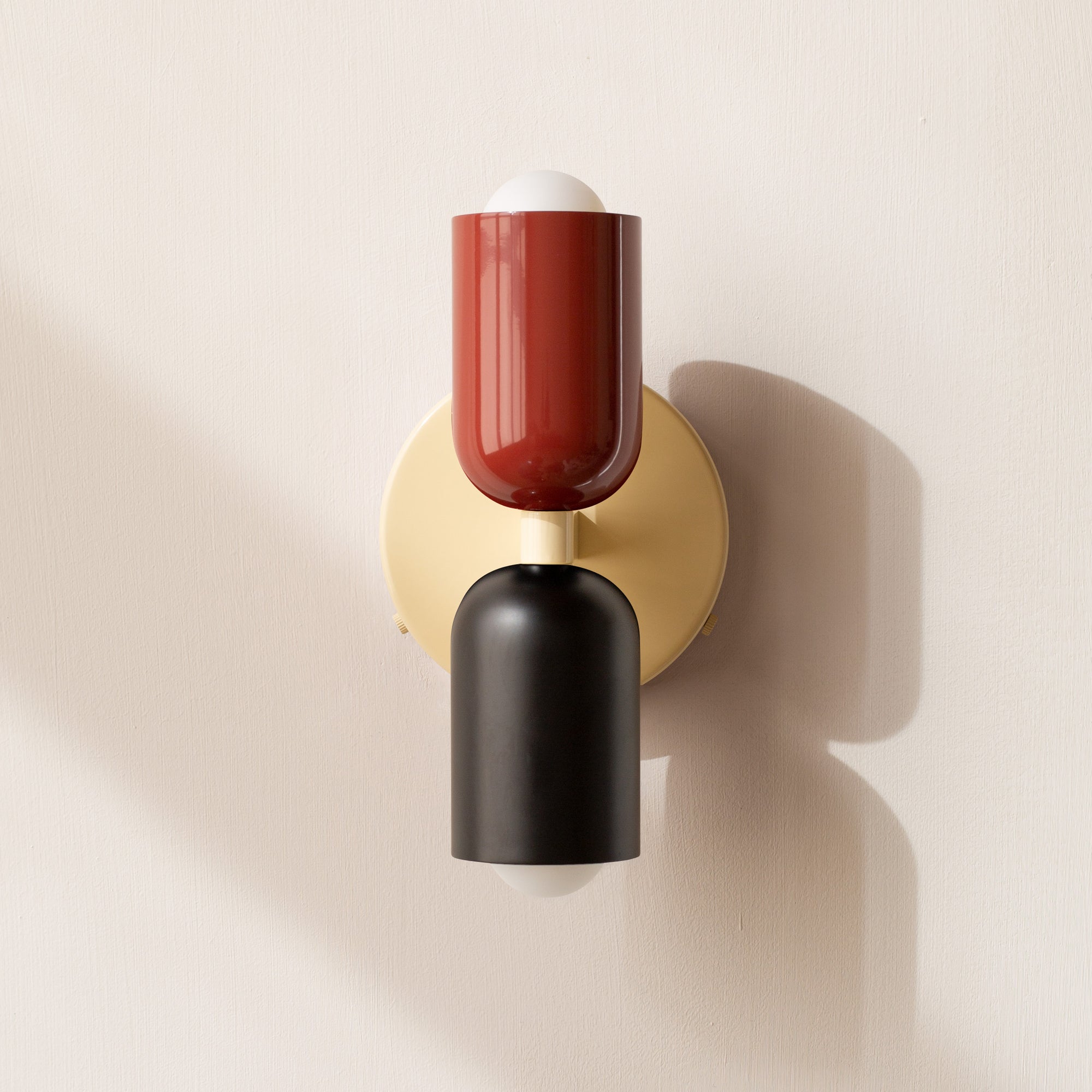 Modern Iron Wall Sconce with Dual Cylinders