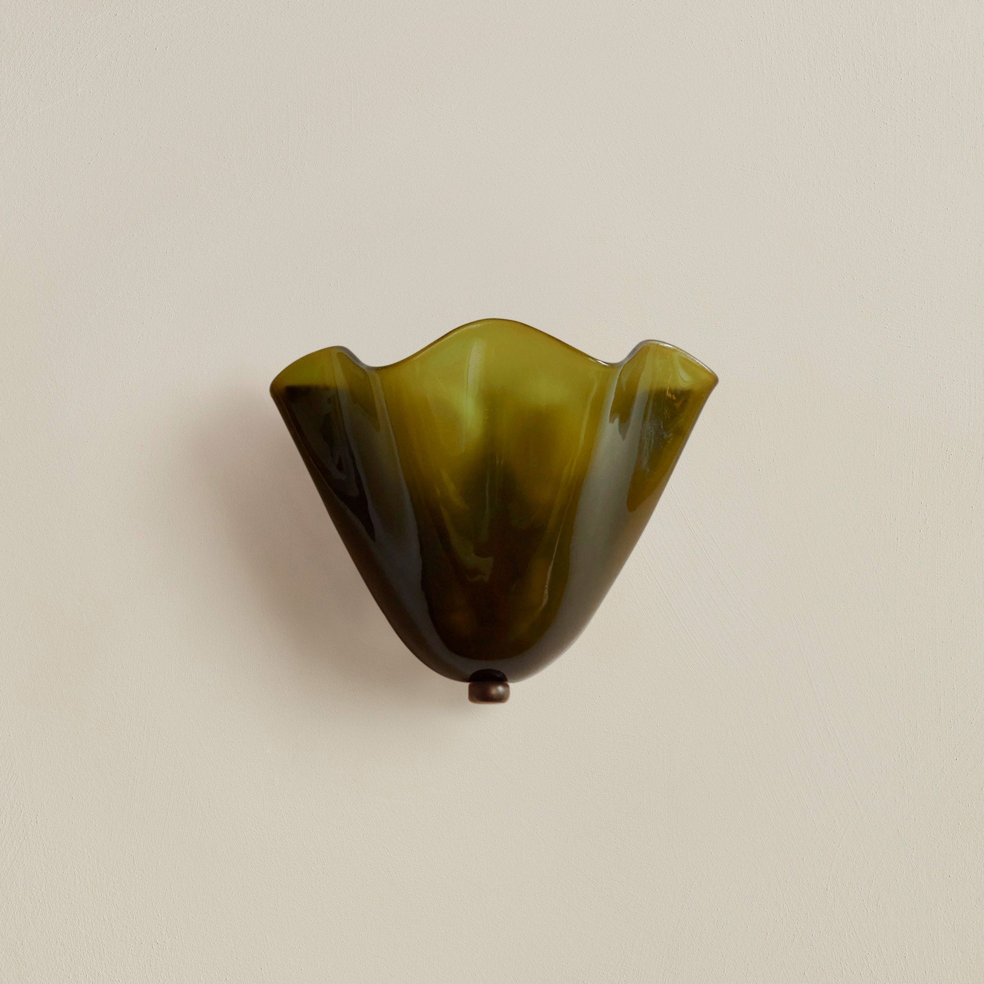 Retro Glass Shell Wall Sconce with LED Glow