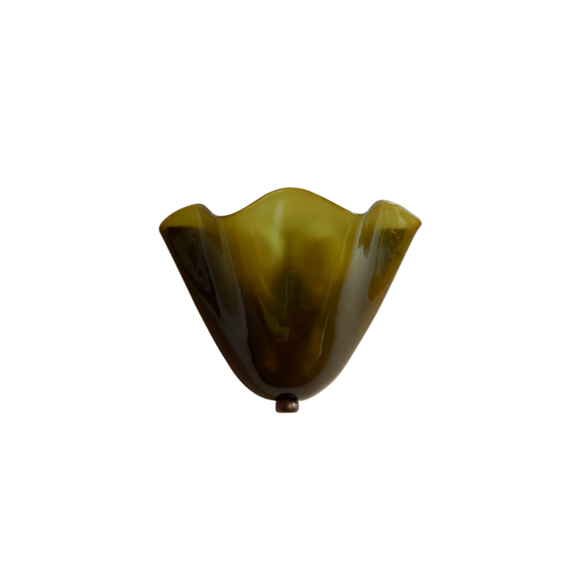 Retro Glass Shell Wall Sconce with LED Glow