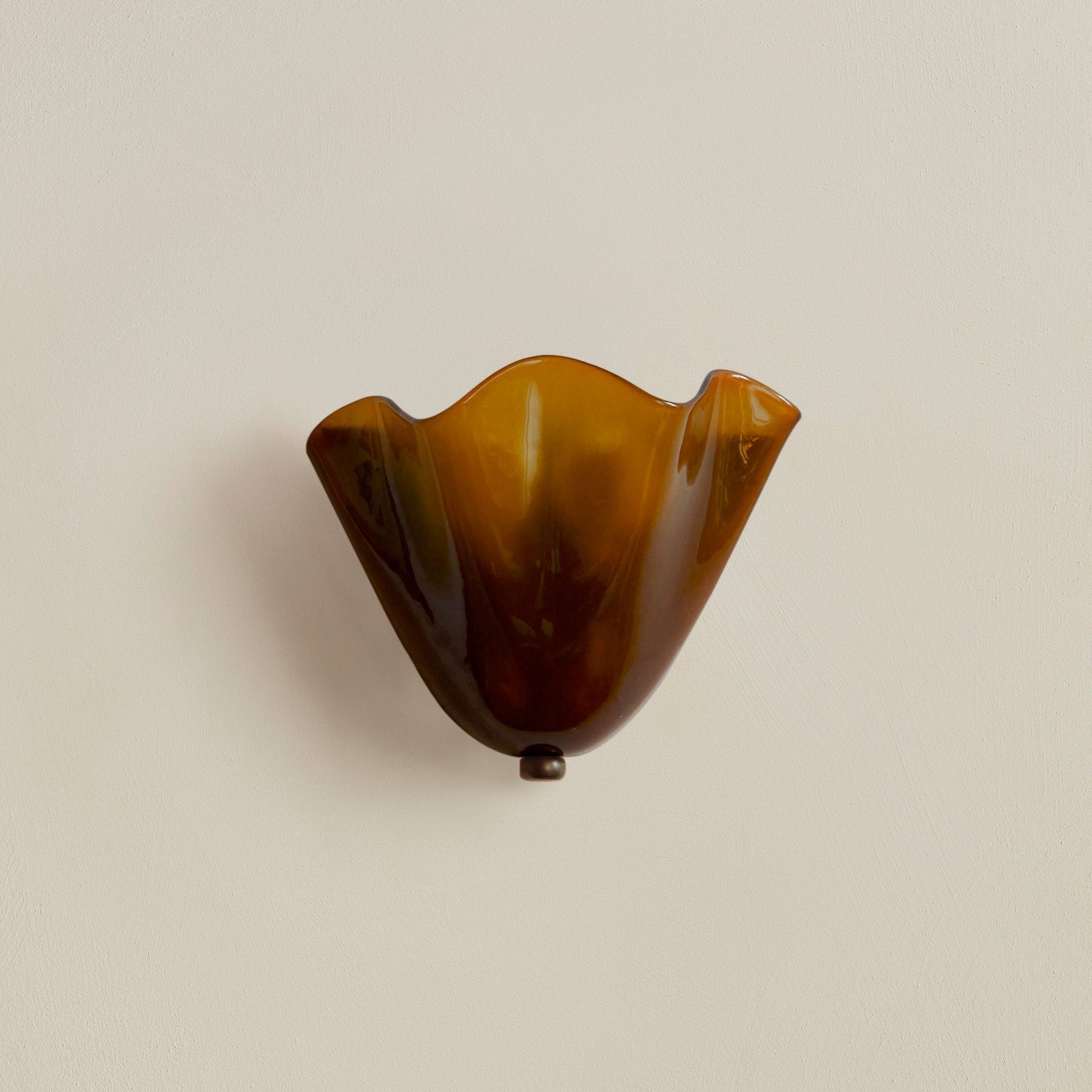 Retro Glass Shell Wall Sconce with LED Glow