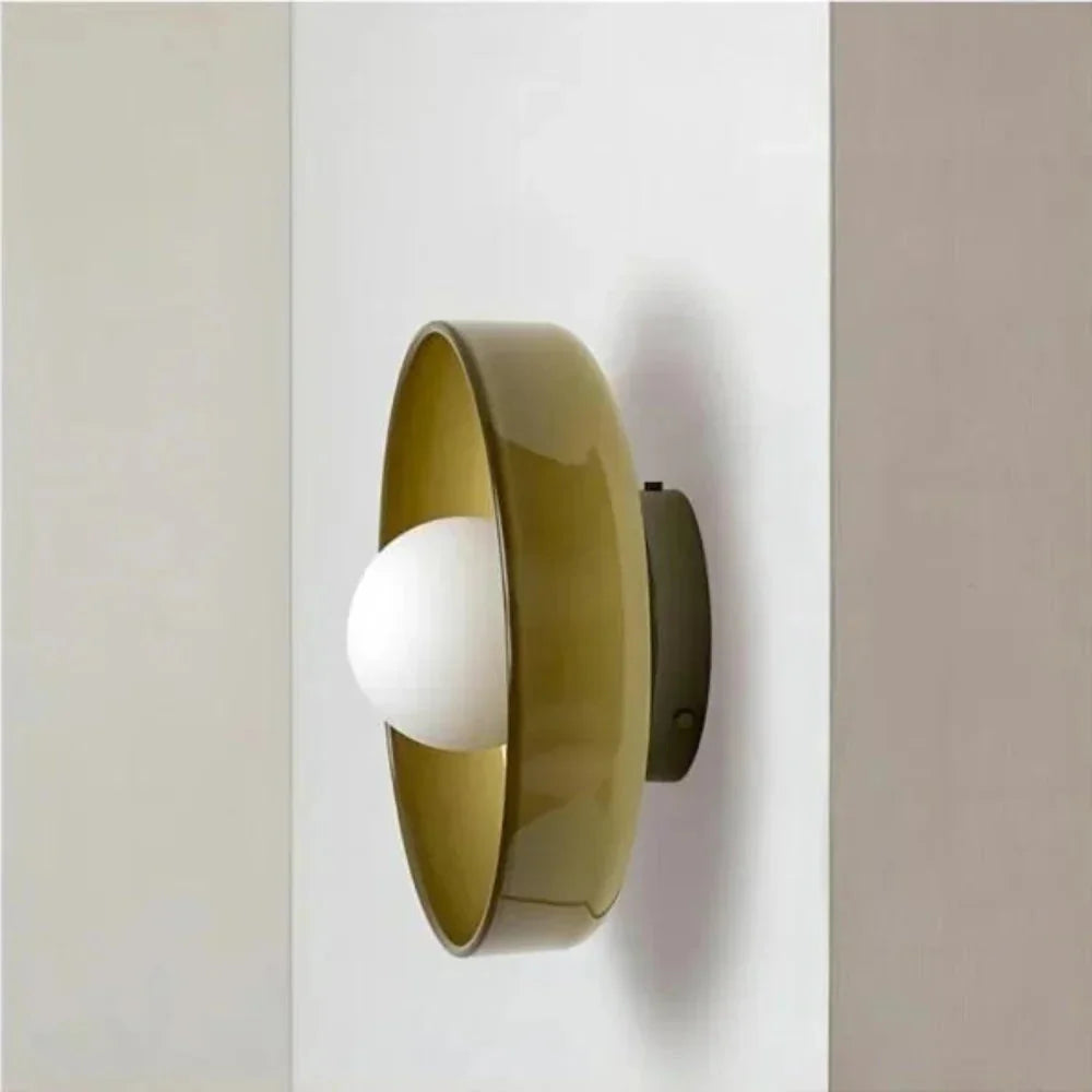Modern Glass Disc Light with Dual Mounting
