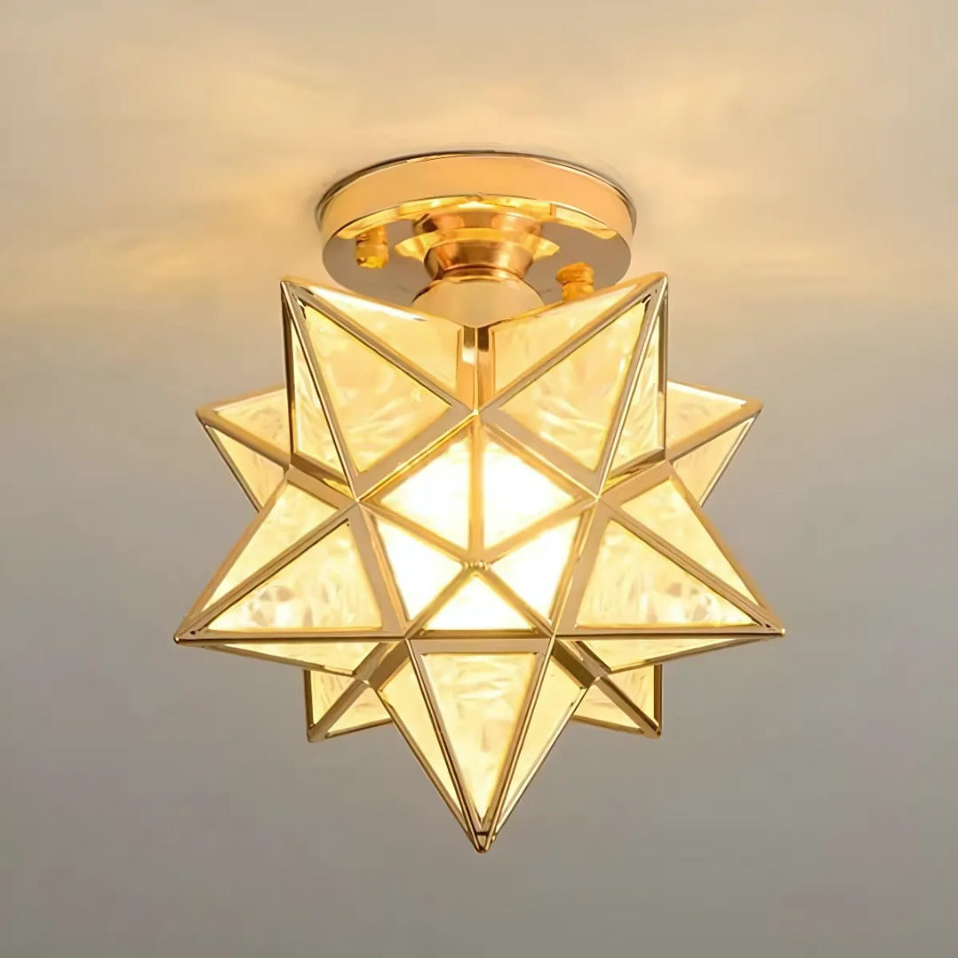 Modern Geometric Star Ceiling Light with LED