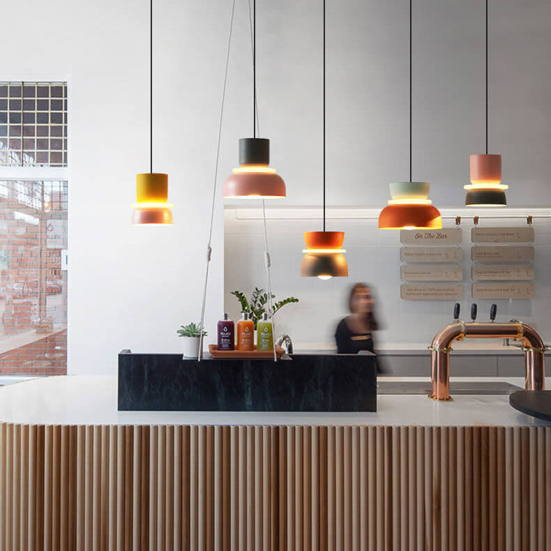 Nordic Zinc Dome Pendant Light with Dual Tone