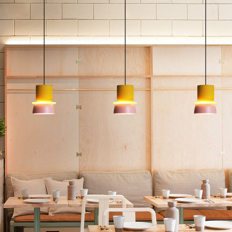Nordic Zinc Dome Pendant Light with Dual Tone