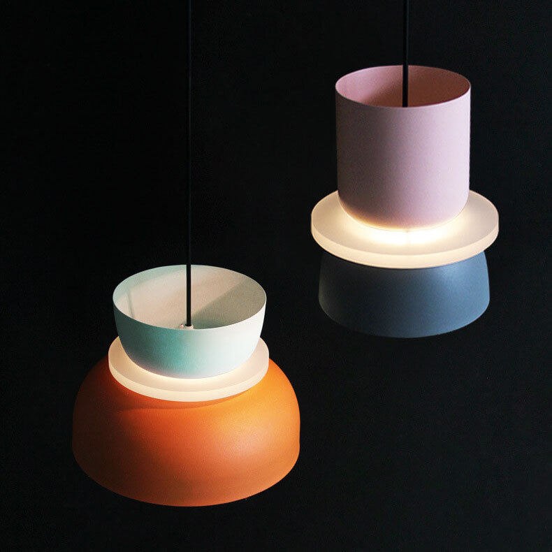 Nordic Zinc Dome Pendant Light with Dual Tone