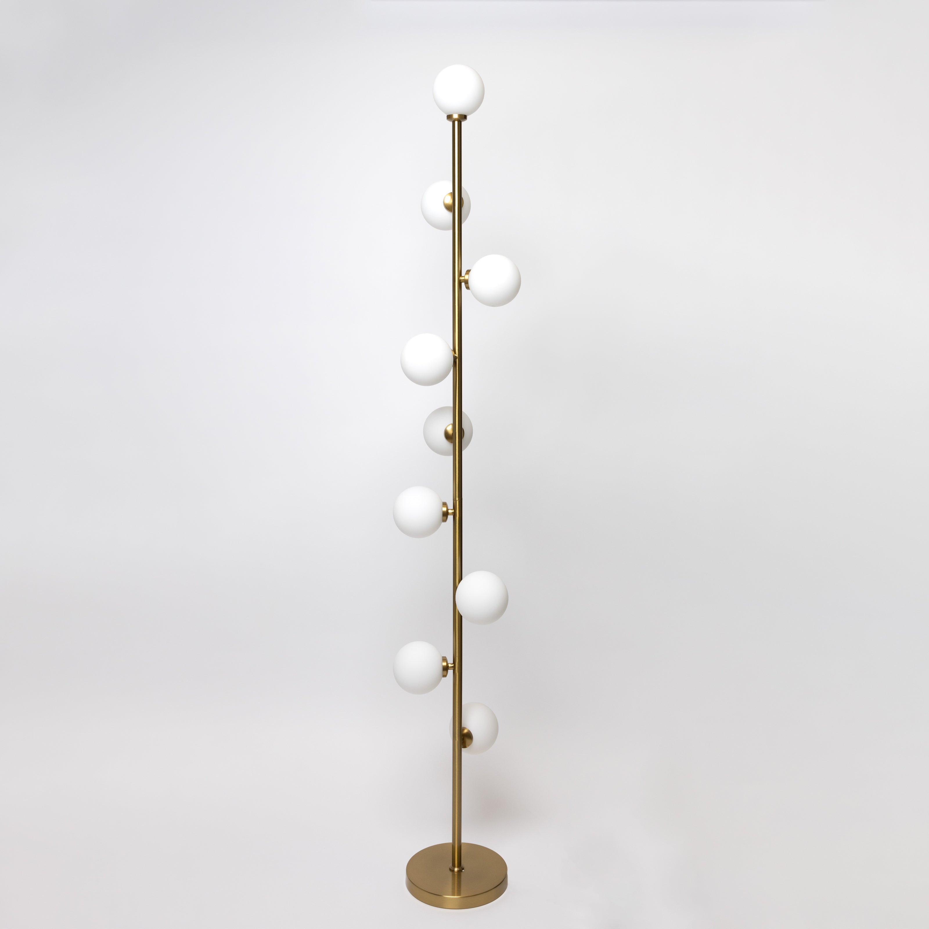 Minimalist Globe Floor Lamp with Nine Lights
