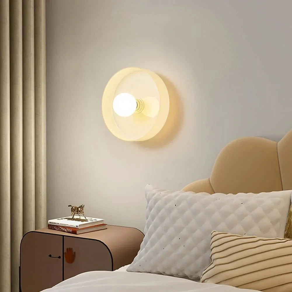 Modern Glass Disc Light with Dual Mounting