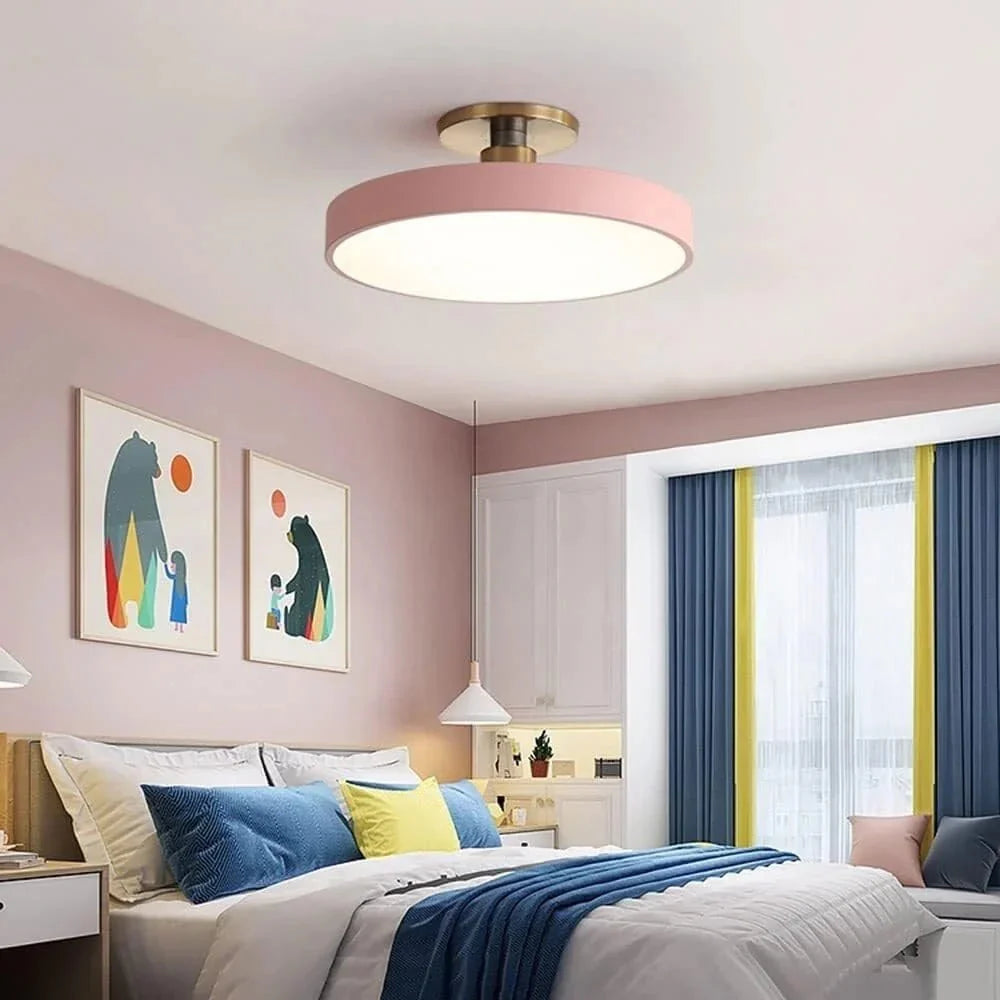 Modern Brass LED Ceiling Light with Acrylic