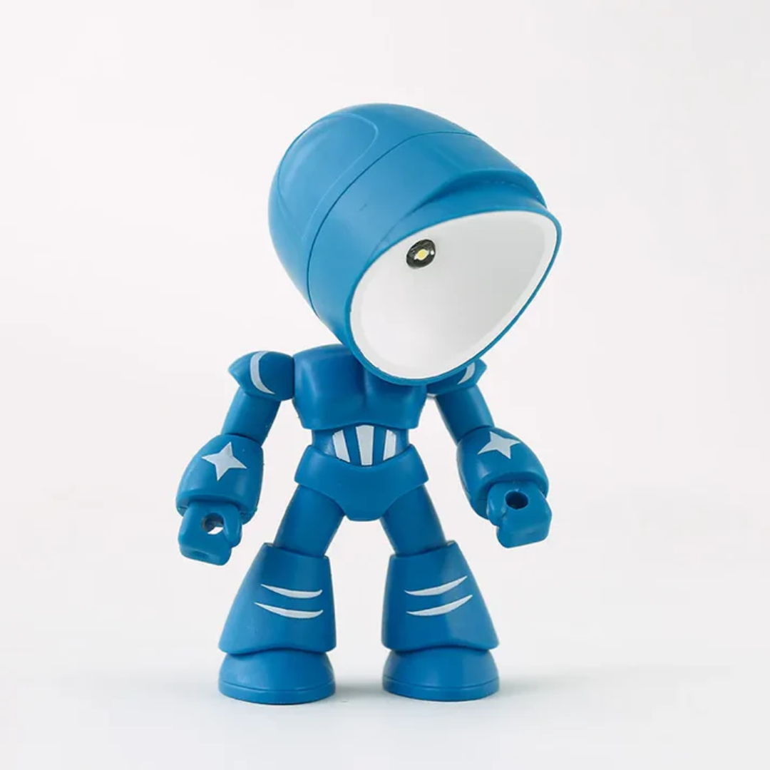 Plastic Robot LED Table Lamp with Hooded Head