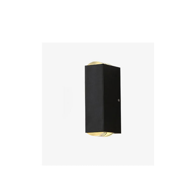 Black Aluminum Wall Sconce with Dual LED Glow