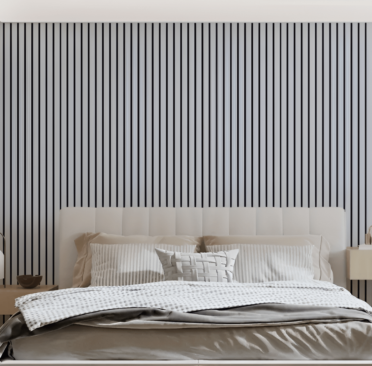 3D Wood-Effect Wall Panel with Peel-and-Stick