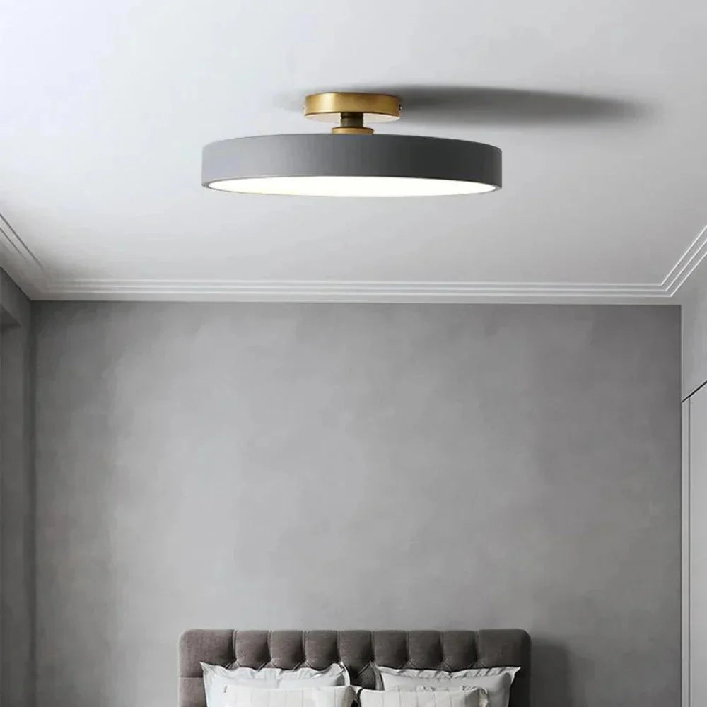 Modern Brass LED Ceiling Light with Acrylic