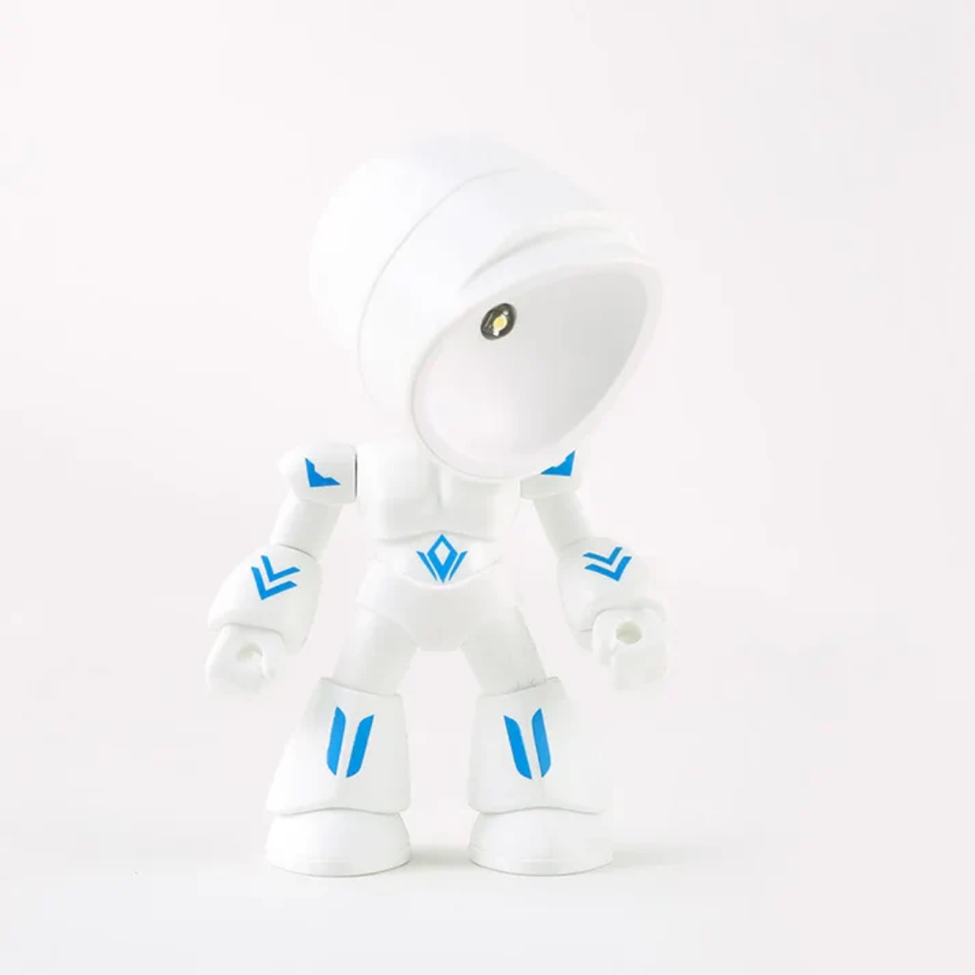 Plastic Robot LED Table Lamp with Hooded Head