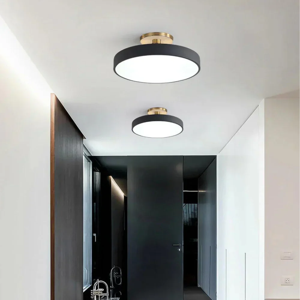 Modern Brass LED Ceiling Light with Acrylic