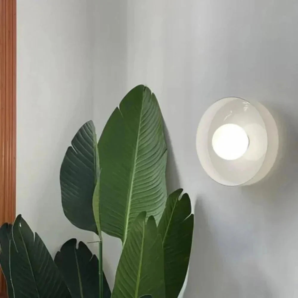 Modern Glass Disc Light with Dual Mounting