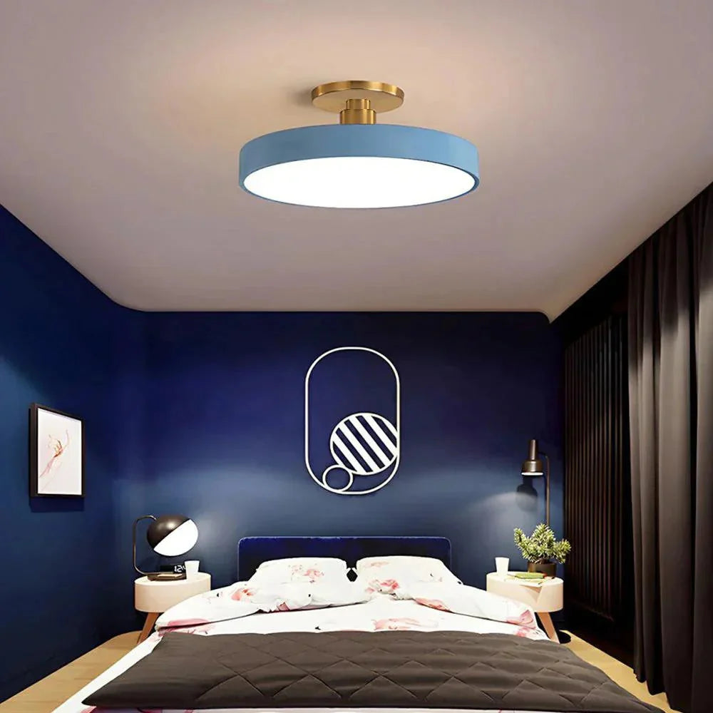 Modern Brass LED Ceiling Light with Acrylic