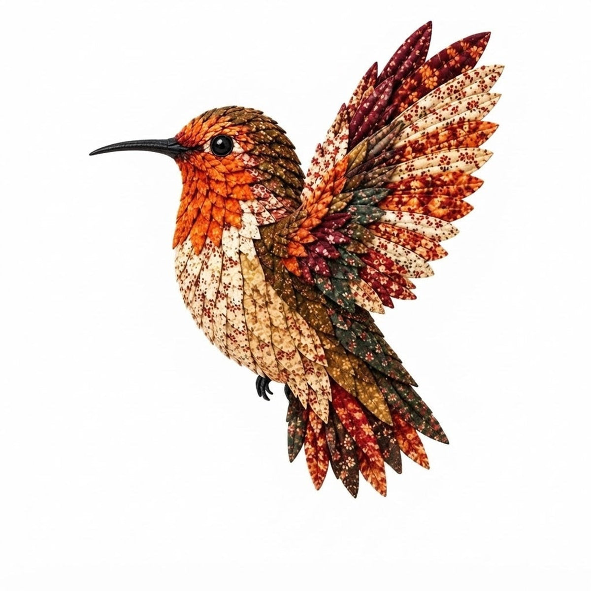 3D Fabric Bird Craft Kit With Felt Feathers For Diy Wall Art - Image 5