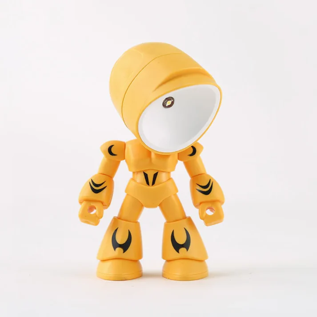 Plastic Robot LED Table Lamp with Hooded Head