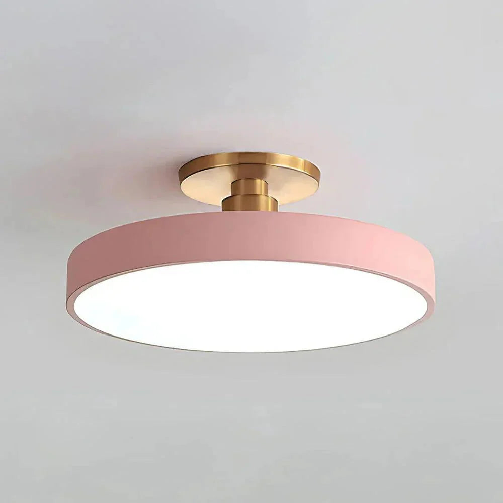 Modern Brass LED Ceiling Light with Acrylic