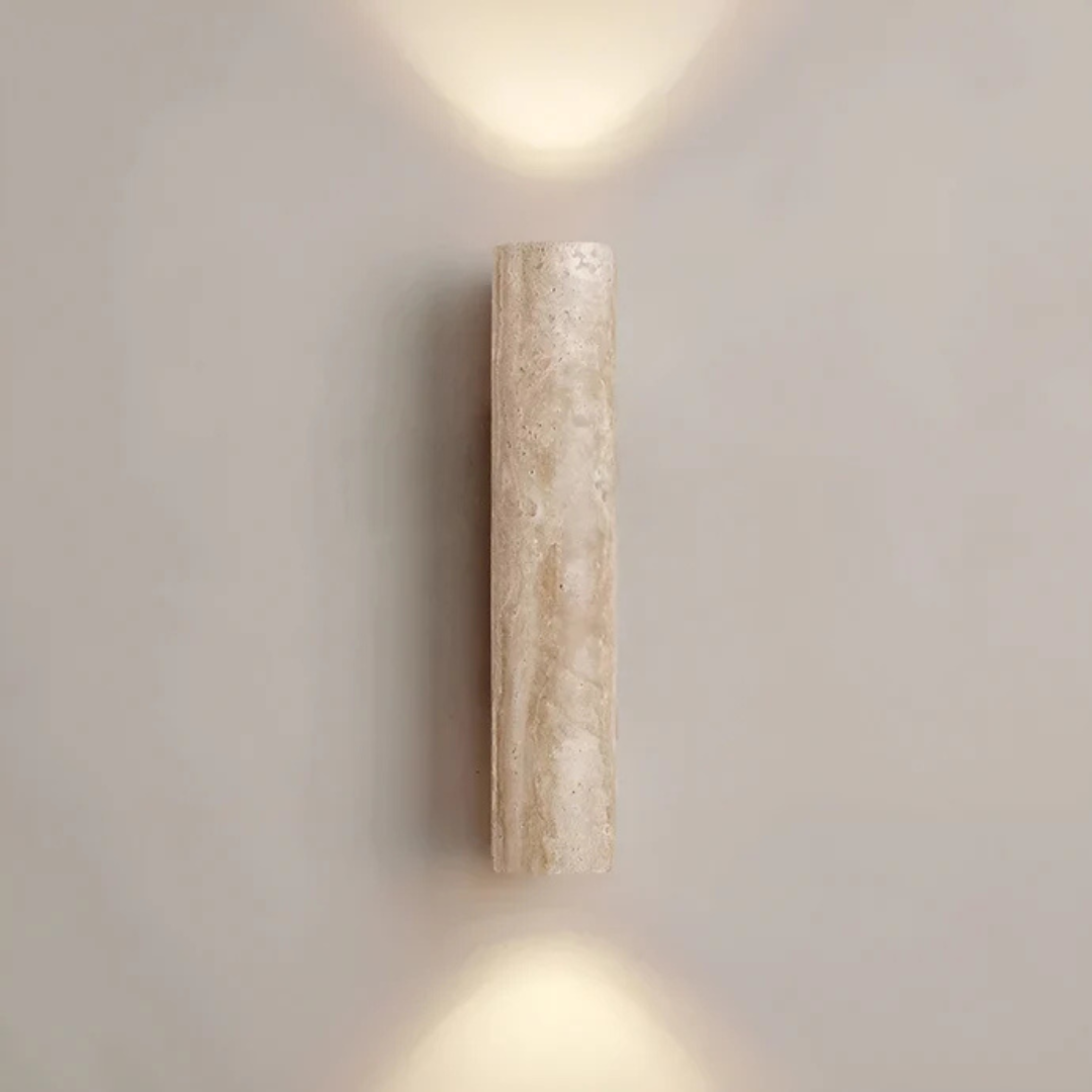 Travertine Wall Sconce with Up and Down Glow