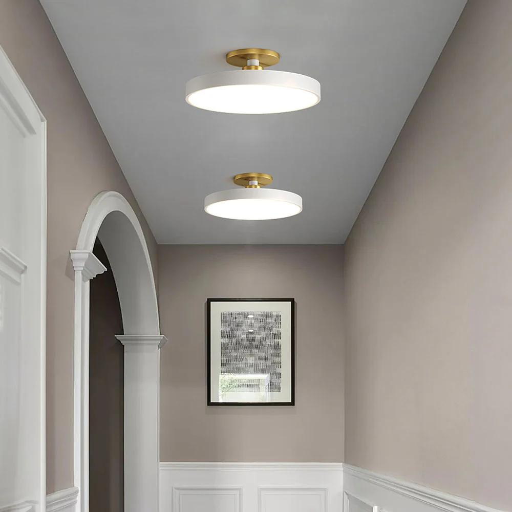 Modern Brass LED Ceiling Light with Acrylic