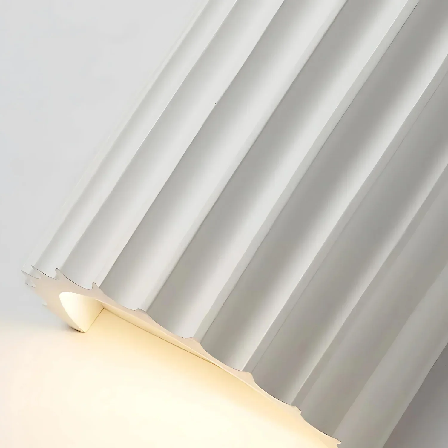 Nordic Resin Wall Sconce with Ribbed Shade
