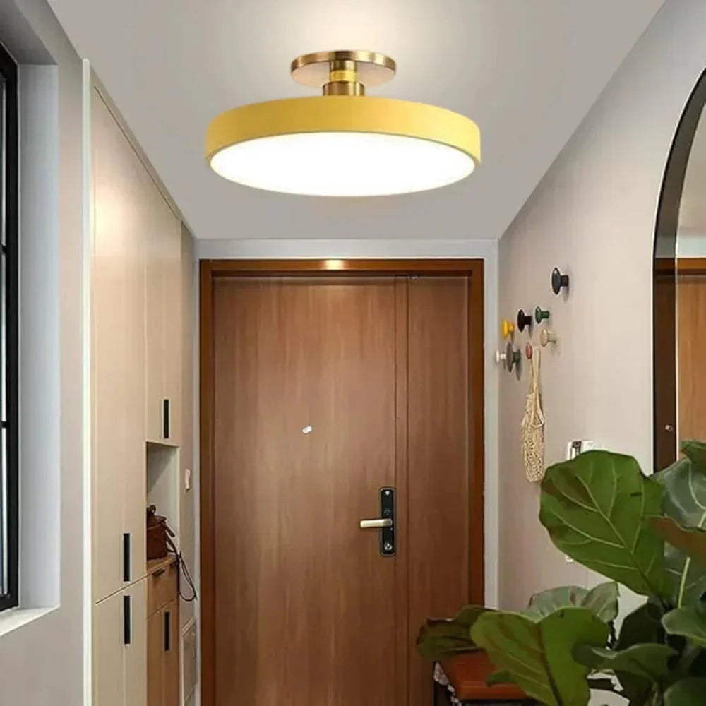 Modern Brass LED Ceiling Light with Acrylic
