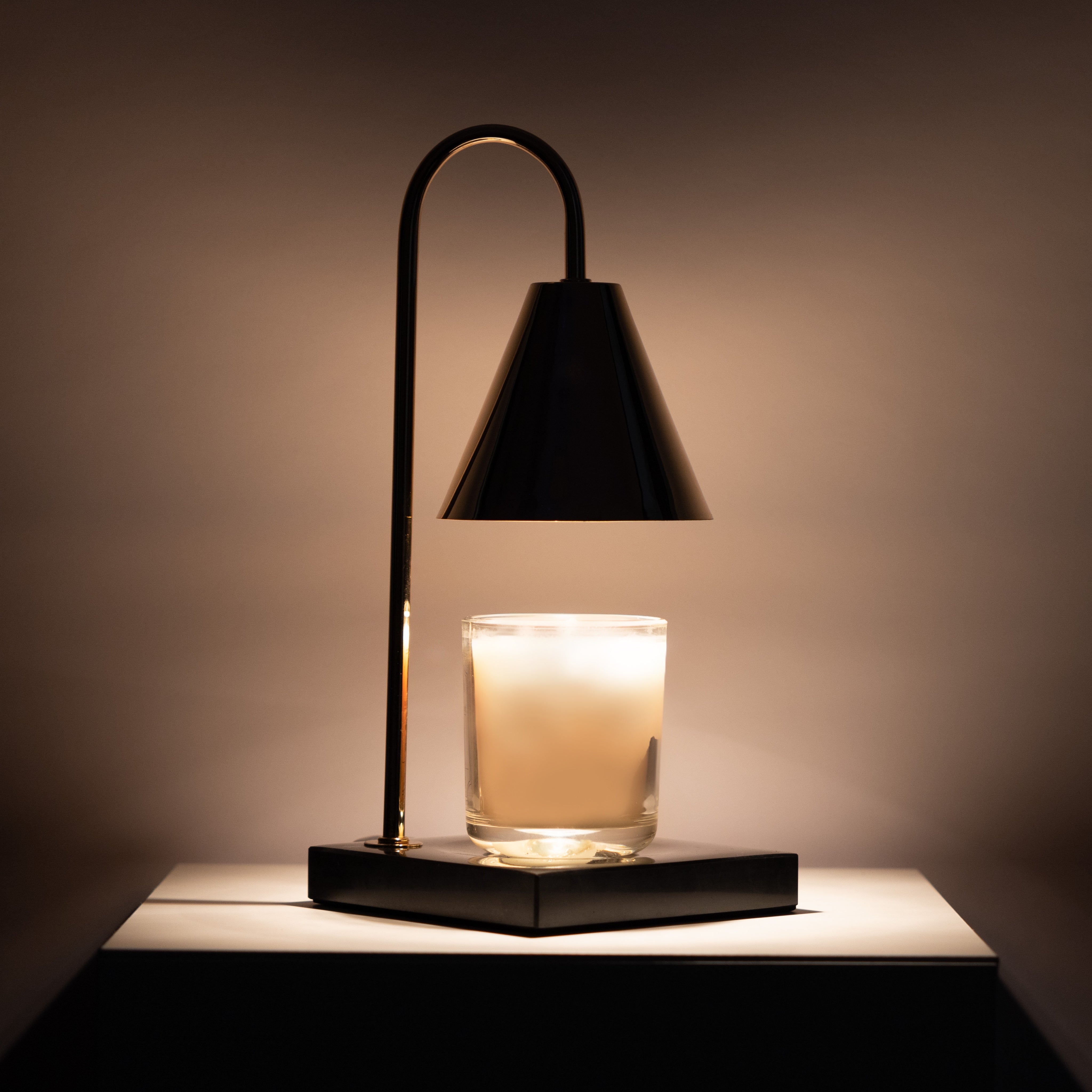 Marble Candle Warmer Lamp with Dimmable Glow