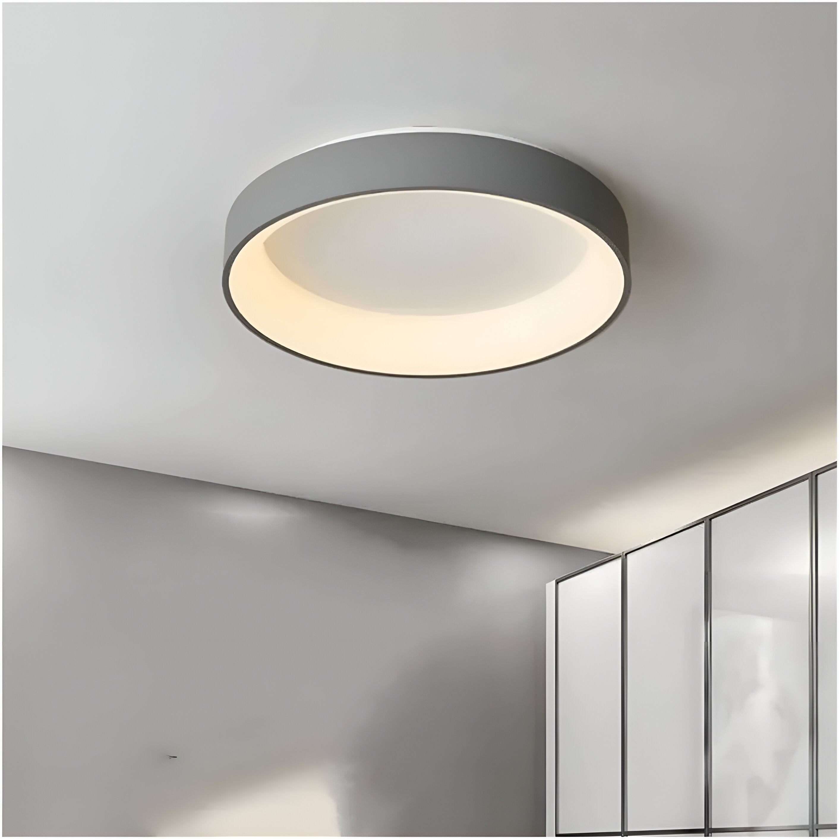 Nordic Round LED Ceiling Light with Soft Halo