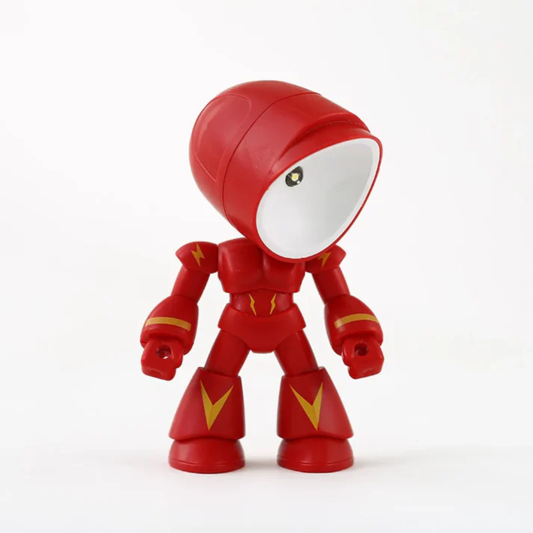 Plastic Robot LED Table Lamp with Hooded Head