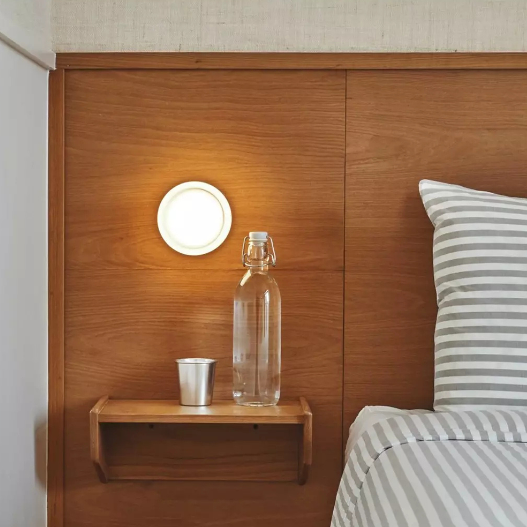 Modern Glass Wall Sconce with Rippled Shade