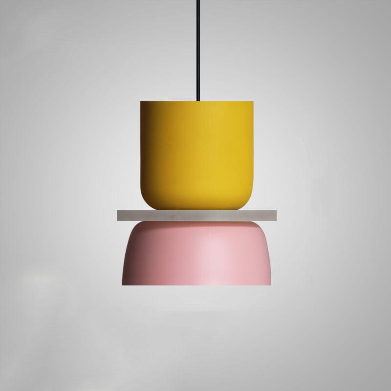 Nordic Zinc Dome Pendant Light with Dual Tone